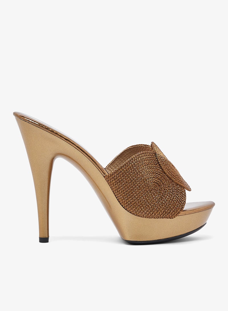 Ella Limited Edition Metallic High Heel Stiletto Platform Sandals - Image 1